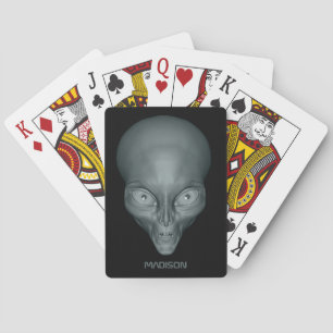 Custom name UFO Alien playing cards Spielkarten