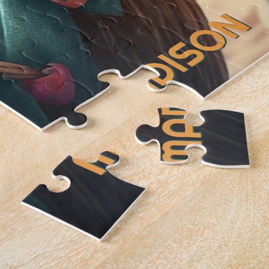 Custom Name Vacation Cat Puzzle (Seite)