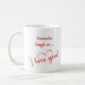 Custom Name Valentine Mug Funny Food Love Gift Kaffeetasse (Links)