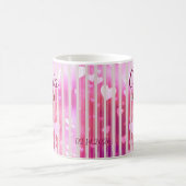 Custom Name Valentine Mug | Personalized Pink Hear Kaffeetasse (Mittel)