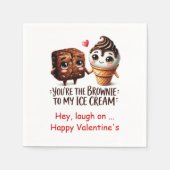 Custom Name Valentine Napkins Funny Food Quotes Serviette (Vorderseite)