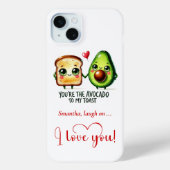 Custom Name Valentine Phone Case with Funny Food (Rückseite)
