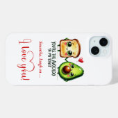 Custom Name Valentine Phone Case with Funny Food (Rückseite (Horizontal))