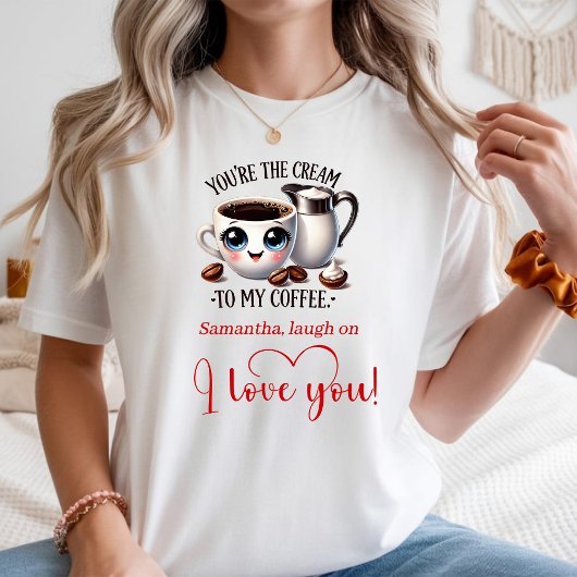 Custom Name Valentine Women Tee Cute Food Humor