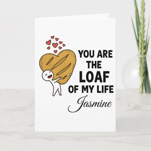 Custom Name Valentine's Card for Her or Him Karte (Vorderseite)