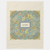 Custom Name Vibrant Zentangle Fleece Blanket (Vorderseite)