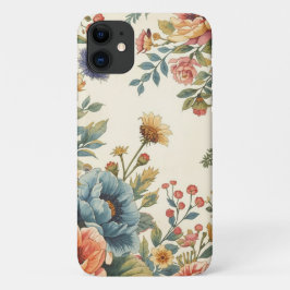 Custom name vintage feminine floral  Case-Mate iPhone hülle