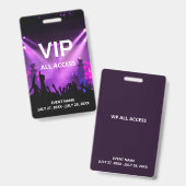 Custom Name VIP All Access Pass Ausweis (Vorder- & Rückseite)