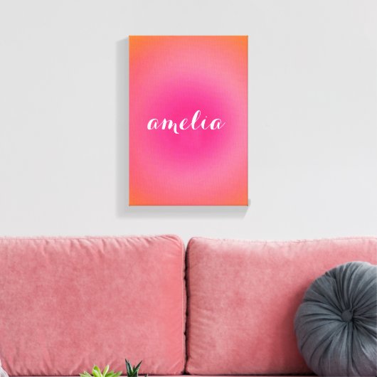 Custom Name Wall Art – Bold Serif Monogram  Leinwanddruck (Insitu (Wohnzimmer))