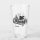 Custom Name Washington DC Glas (Vorderseite)