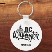 Custom Name Washington DC Schlüsselanhänger (Vorderseite)