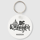 Custom Name Washington DC Schlüsselanhänger (Rückseite)