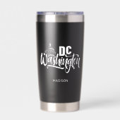 Custom Name Washington DC Thermobecher (Rückseite)