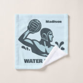 Custom Name Water Polo Badhandtuch Set (Waschlappen)
