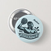 Custom Name Water Polo Button (Vorne & Hinten)