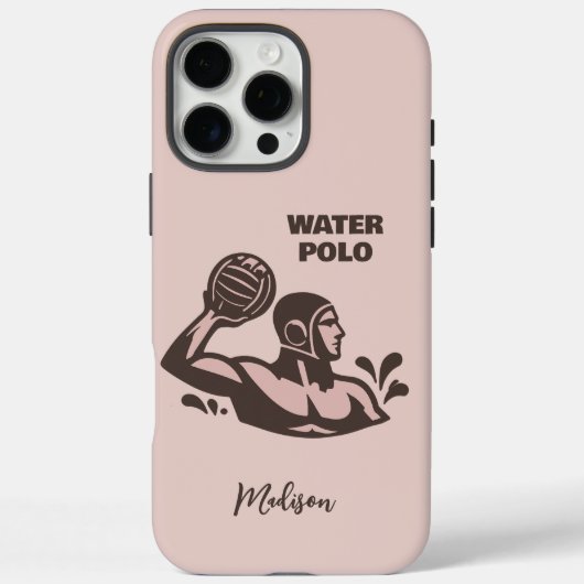 Custom Name Water Polo Case-Mate iPhone Hülle (Rückseite)