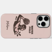 Custom Name Water Polo Case-Mate iPhone Hülle (Rückseite (Horizontal))