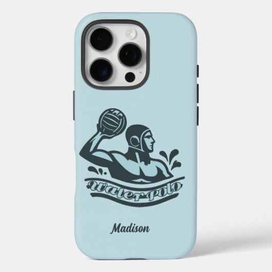 Custom Name Water Polo Case-Mate iPhone Hülle (Rückseite)