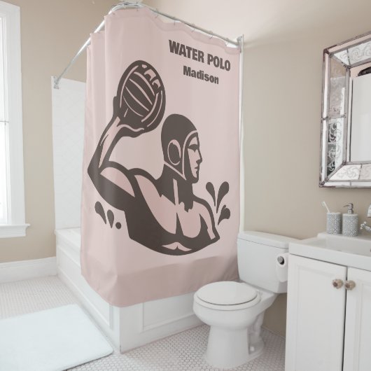 Custom Name Water Polo Duschvorhang (Beispiel)