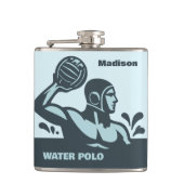 Custom Name Water Polo Flachmann (Vorderseite)