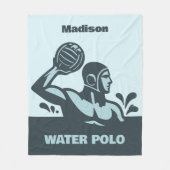 Custom Name Water Polo Fleecedecke (Vorderseite)