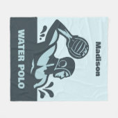 Custom Name Water Polo Fleecedecke (Vorderseite (Horizontal))