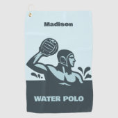 Custom Name Water Polo Golfhandtuch (Vorderseite)