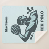 Custom Name Water Polo Sherpadecke (Vorderseite (Horizontal))