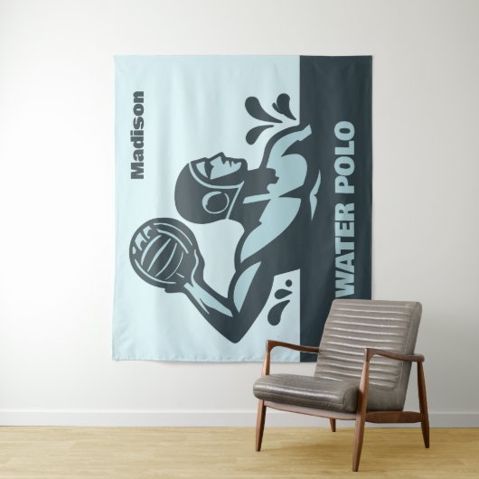 Custom Name Water Polo Wandteppich (Beispiel)