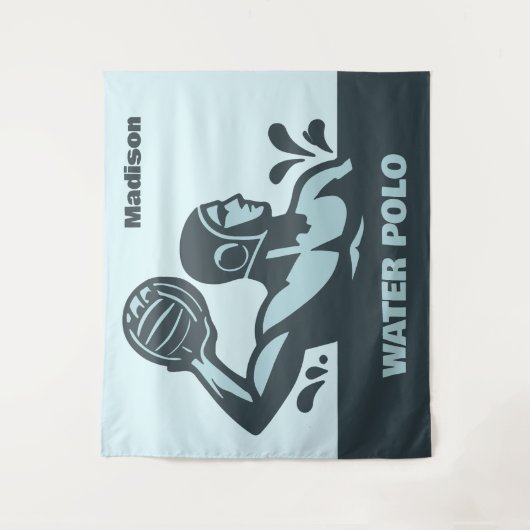 Custom Name Water Polo Wandteppich (Vorderseite)