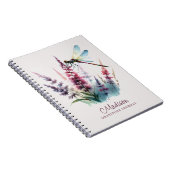 Custom Name Watercolor Dragonfly Gratitude Journal Notizblock (Rechte Seite)