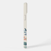 Custom Name Watercolor Floral Anemone iPhone Hülle (Rechte Seite)