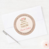Custom Name Wedding Cake Business Sticker (Umschlag)