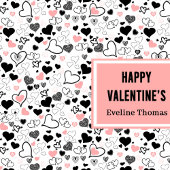 Custom Name Wedding Heart Sketch Gift Wrapping Bag Große Geschenktüte