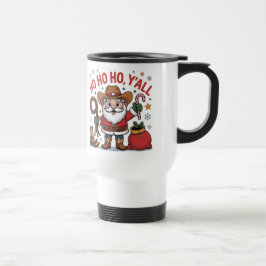 Custom name western Santa Christmas  Reisebecher
