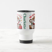 Custom name western Santa Christmas  Reisebecher (Mittel)
