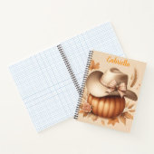 Custom name Western themed hat, pumpkin  Notizblock (Innenseite)