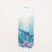 Custom Name Whale Shark Ocean Coral Reef  Yogamatte (Vorderseite)