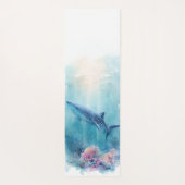 Custom Name Whale Shark Ocean Coral Reef  Yogamatte (Rückseite)