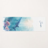 Custom Name Whale Shark Ocean Coral Reef  Yogamatte (Vorderseite (Horizontal))