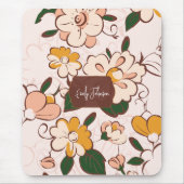 Custom Name Whimsical Botanical Mousepad (Vorne)