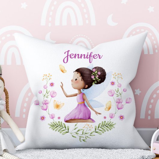 Custom Name Whimsical Nursery Fairy Pillow Kissen