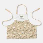 Custom Name & White Florals Schürze (Vorderseite)