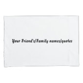 Custom Name White Pillowcases – Personalized Pillo Kissenbezug (Vorderseite-Rechts)