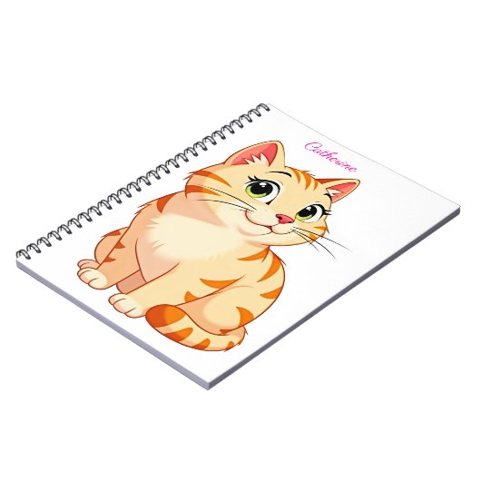 Custom name with a cool cat notizblock (Linke Seite)