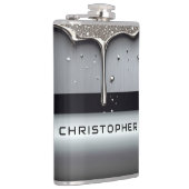 Custom Name With Dripping Liquid Metal Flachmann (Rechts)