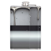 Custom Name With Dripping Liquid Metal Flachmann (Rückseite)