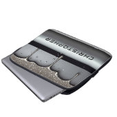 Custom Name With Dripping Liquid Metal Laptopschutzhülle (Vorne Knopf)