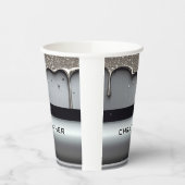 Custom Name With Dripping Liquid Metal Pappbecher (Links)