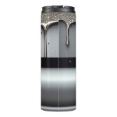 Custom Name With Dripping Liquid Metal Thermosbecher (Rückseite)